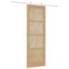 vidaXL Skyded&oslash;r Natur og hvid 73,5 x 211 cm Massivt fyrretr&aelig;