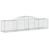 vidaXL buede gabionkurve 9 stk. 300x50x60/80 cm galvaniseret jern