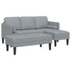 vidaXL Sofa S&aelig;t 2 stk. Lysegr&aring; Polyester