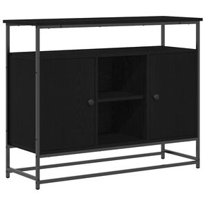 vidaXL Sideboard Sort eg 100 x 35 x 80 cm Konstrueret tr&aelig;