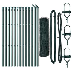 vidaXL Hegnsp&aelig;l Gr&oslash;n 25 x 0,5 m (13 mm maske) St&aring;l