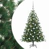 vidaXL Kunstigt juletr&aelig; med julekugle 150 cm 150 LED'er Varm hvid