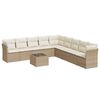 vidaXL sofas&aelig;t til haven 10 dele med hynder polyrattan beige