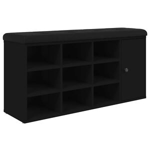 vidaXL skob&aelig;nk 102x32x50 cm konstrueret tr&aelig; sort