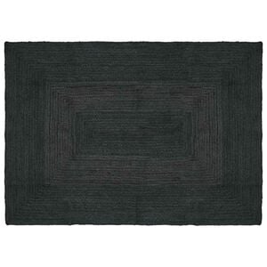 vidaXL Omr&aring;de t&aelig;ppe M&oslash;rkegr&aring; 140 x 200 cm Jute