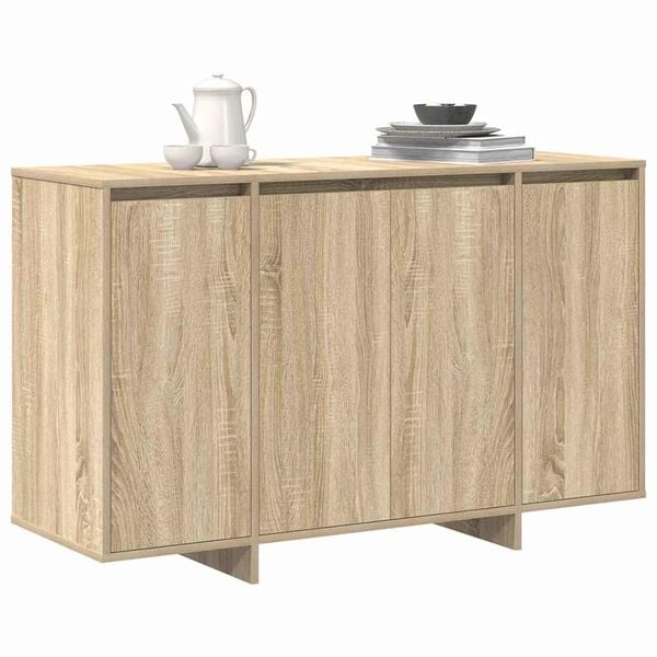 vidaXL Sideboard Sonoma-eg 120 x 41 x 75 cm Konstrueret tr&aelig;