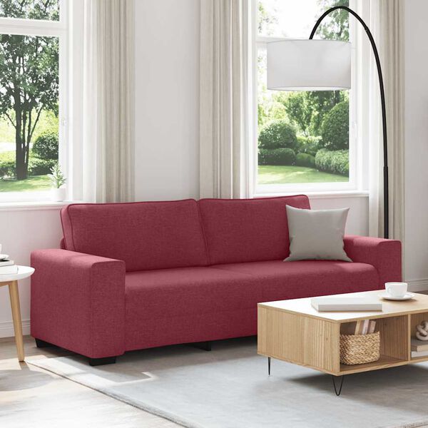 vidaXL 3-personers sofa 220x77x82 cm stof vinr&oslash;d