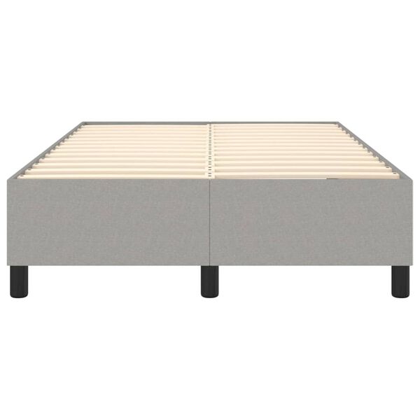 vidaXL Boxspring sengeramme Lysegrå 120x200 cm Stof