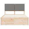 vidaXL Sengestel med Polstret Hovedgavl Lysegr&aring; 120 x 190 cm
