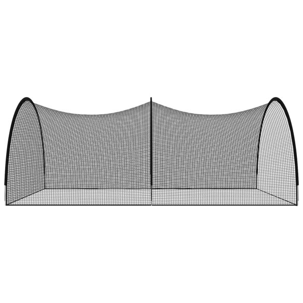 vidaXL batting cage net til baseball 500x400x250 cm polyester sort