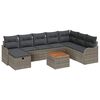vidaXL Havesofa S&aelig;t 9 stk. Gr&aring; Poly rattan