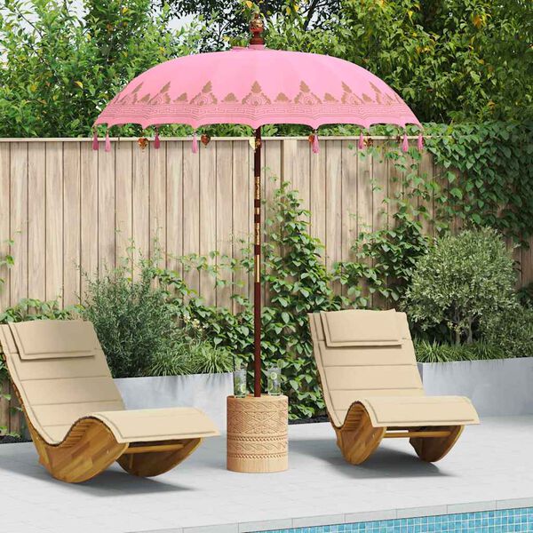 vidaXL Balinesisk Parasol Lyser&oslash;d 185 x 185 x 260 cm