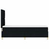 vidaXL Box spring seng med madras med hovedgærde Sort 80 x 200 cm Stof