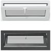 vidaXL K&aelig;ldervindue RISOR 110 x 40 cm PVC og glas Antracit