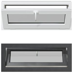 vidaXL K&aelig;ldervindue RISOR 110 x 40 cm PVC og glas