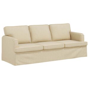vidaXL Sofa Creme 201 x 80 x 85 cm Stof