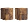 vidaXL V&aelig;gh&aelig;ngt Natbord 2 pcs Gammelt tr&aelig; 34,5 x 33 x 40 cm