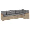 vidaXL sofas&aelig;t til haven 6 dele med hynder polyrattan beige