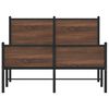 vidaXL sengeramme 120x190 cm uden madras metal brun egetræsfarve