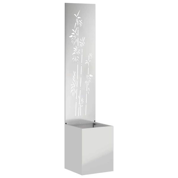 vidaXL Have privatliv skærm Sølv 32 x 140 cm Galvaniseret stål