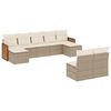 vidaXL sofas&aelig;t til haven 9 dele med hynder polyrattan beige