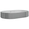 vidaXL plantekasse 214x140x36 cm galvaniseret st&aring;l gr&aring;