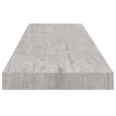 vidaXL svævehylde 90x23,5x3,8 cm MDF betongrå