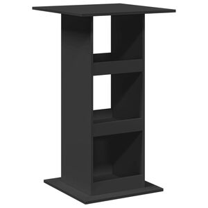 vidaXL barbord med opbevaring 60x60x102 cm konstrueret tr&aelig; sort