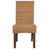 vidaXL spisebordsstole 4 stk. naturlig rattan brun