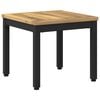 vidaXL Sofabord Hvidvasket og sort 40 x 40,5 x 36 cm Massivt Akacietr&aelig;