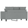 vidaXL 2-personers sofa 120 cm stof lysegr&aring;