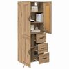 vidaXL Highboard Artisan Egetr&aelig; 69,5 x 34 x 180 cm Konstrueret tr&aelig;