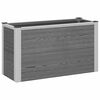 vidaXL H&oslash;jbed Gr&aring; 75 x 30 x 22 cm WPC og Aluminium