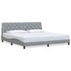 vidaXL sengeramme uden madras 200x200 cm stof lysegr&aring;