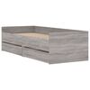 vidaXL sengeramme med skuffer 100x200 cm grå sonoma-eg