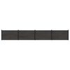 vidaXL Hegnss&aelig;t 4 stk. 699 x 105 cm WPC og Aluminium Sort