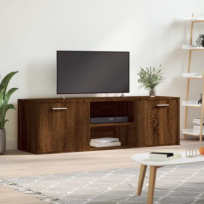 vidaXL tv-bord 120x34x37 cm konstrueret træ brun egetræsfarve