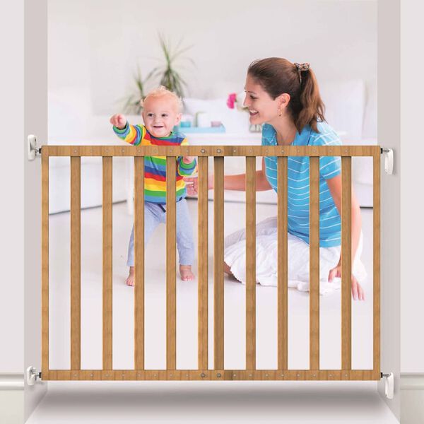 Noma forl&aelig;ngelig sikkerhedsl&aring;ge 63,5-106 cm tr&aelig; naturfarvet 93729