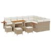 vidaXL Havesofa S&aelig;t 13 stk. Beige polyrattan