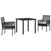 vidaXL Have Spisebordss&aelig;t med pude 5 pcs Lysegr&aring; polyrattan