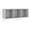vidaXL | TV-skab | 3 pcs 37 x 35 x 107.5 cm