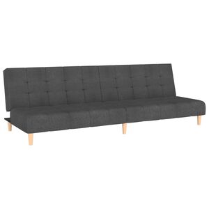 vidaXL 2-personers sovesofa stof m&oslash;rkegr&aring;