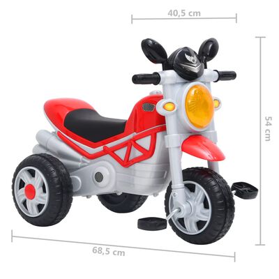 vidaXL trehjulet børnecykel rød