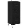 vidaXL Sideboard Sort eg 34 x 34,5 x 90 cm Konstrueret tr&aelig;
