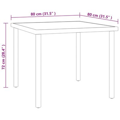 vidaXL udendørs spisebordssæt 3 dele stål