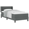 vidaXL Box spring seng med pude M&oslash;rkegr&aring; 190 x 90 cm Stof