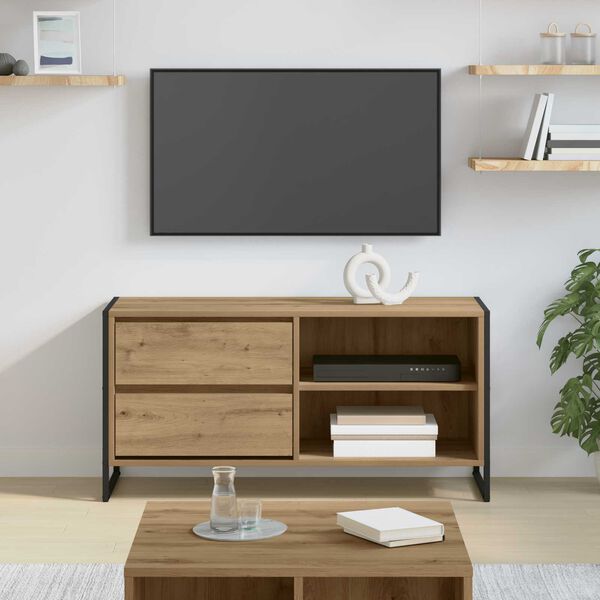 vidaXL TV-skab Artisan eg 100 x 36 x 49,5 cm Konstrueret træ