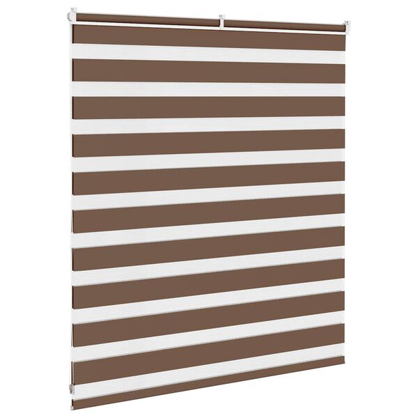 vidaXL zebragardin brun 135x100 cm stofbredde 130,9 cm polyester