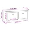 vidaXL gangb&aelig;nk BODO 114x40x45 cm hvid og brun
