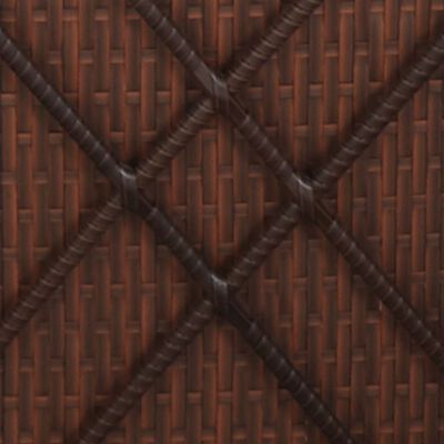 vidaXL liggestol med hynde og tebord polyrattan brun